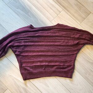 Maroon Sparkly INC Sweater- Women's Medium
